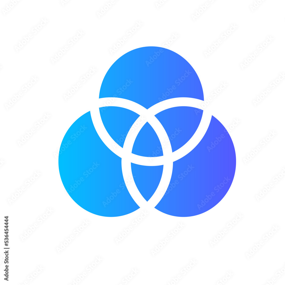 intersection gradient icon intersection gradient icon