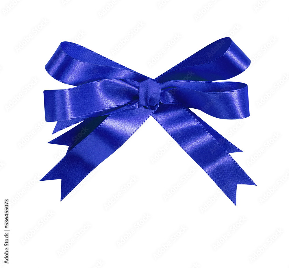 Blue gift bow or rosette award ribbon one single isolated transparent background photo PNG file Blue gift bow or rosette award ribbon one single isolated transparent background photo PNG file