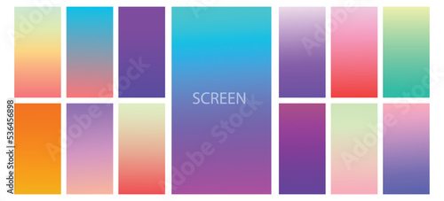 Modern Screen vector gradient Background. Vibrant smooth color gradient for Mobile Apps, UI, UX Design. Bright Soft Color Gradient for apps.
