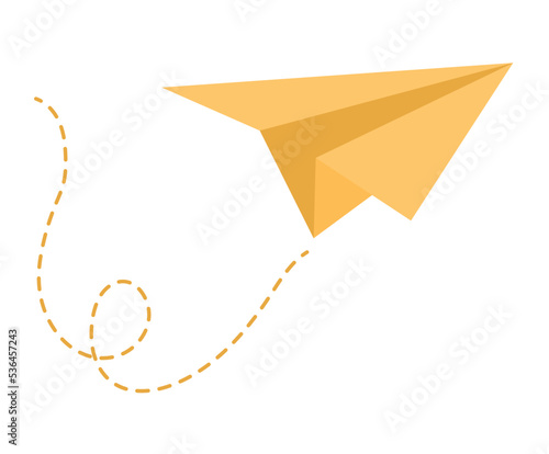 yellow paper plane