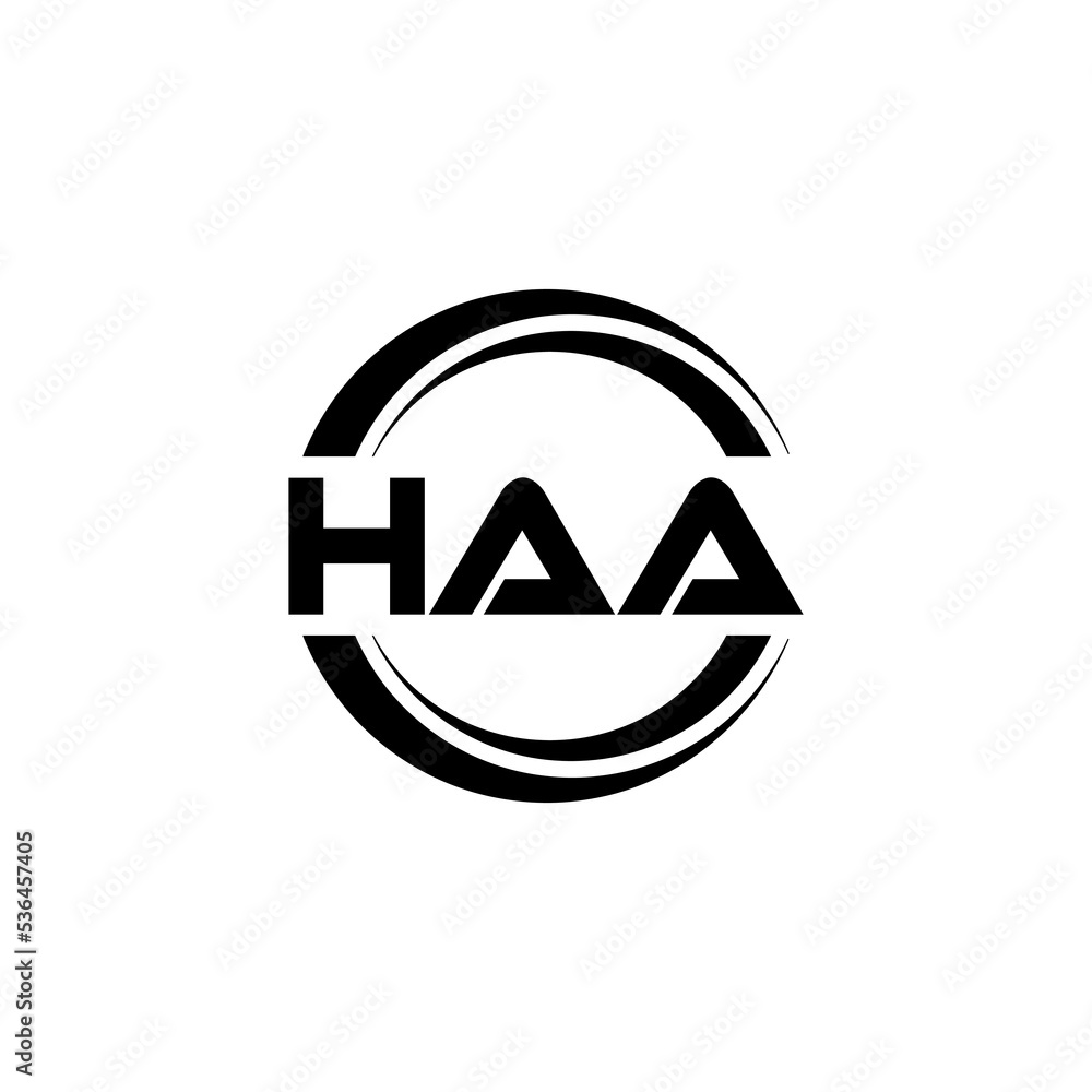 HAA letter logo design with white background in illustrator, vector logo modern alphabet font overlap style. calligraphy designs for logo, Poster, Invitation, etc. HAA letter logo design with white background in illustrator, vector logo modern alphabet font overlap style. calligraphy designs for logo, Poster, Invitation, etc.