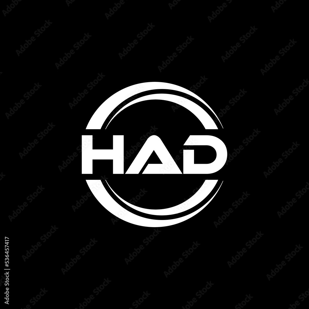 HAD letter logo design with black background in illustrator, vector logo modern alphabet font overlap style. calligraphy designs for logo, Poster, Invitation, etc. HAD letter logo design with black background in illustrator, vector logo modern alphabet font overlap style. calligraphy designs for logo, Poster, Invitation, etc.