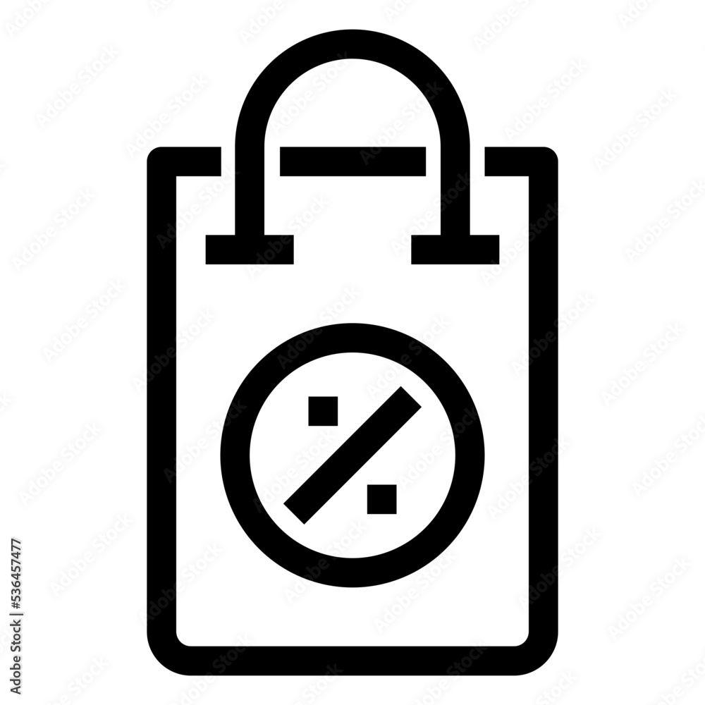 Icon Bag With Style Outline Icon Bag With Style Outline