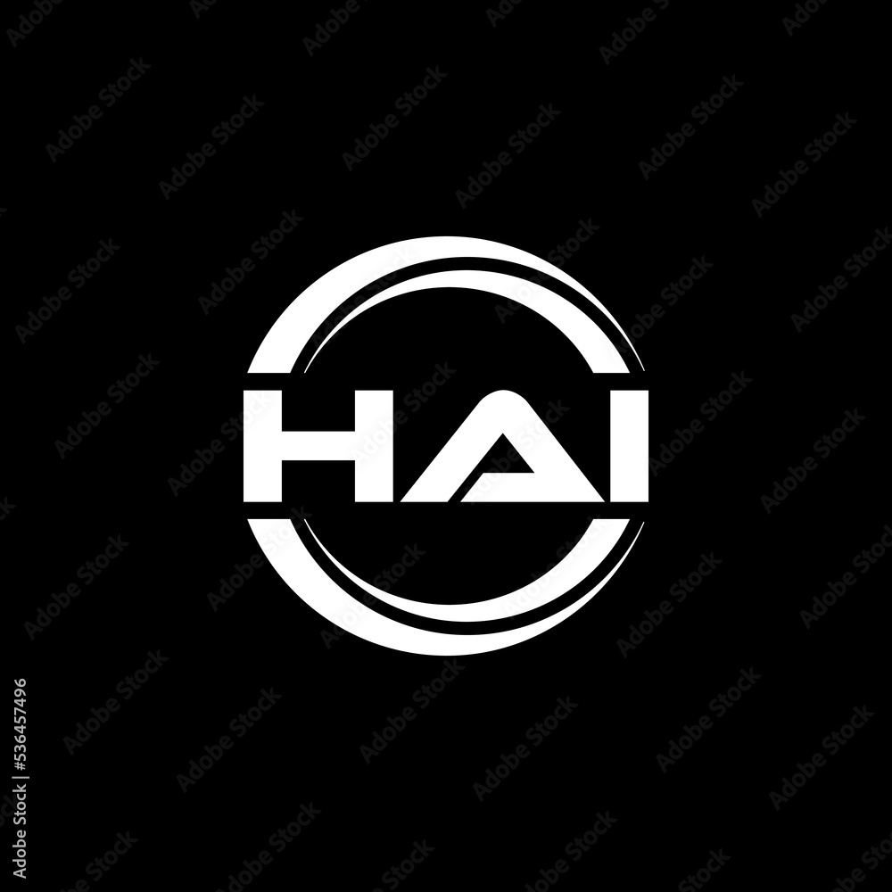HAI letter logo design with black background in illustrator, vector logo modern alphabet font overlap style. calligraphy designs for logo, Poster, Invitation, etc. HAI letter logo design with black background in illustrator, vector logo modern alphabet font overlap style. calligraphy designs for logo, Poster, Invitation, etc.