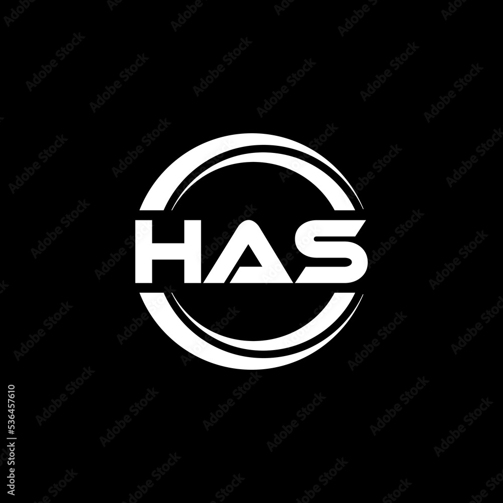 HAS letter logo design with black background in illustrator, vector logo modern alphabet font overlap style. calligraphy designs for logo, Poster, Invitation, etc. HAS letter logo design with black background in illustrator, vector logo modern alphabet font overlap style. calligraphy designs for logo, Poster, Invitation, etc.