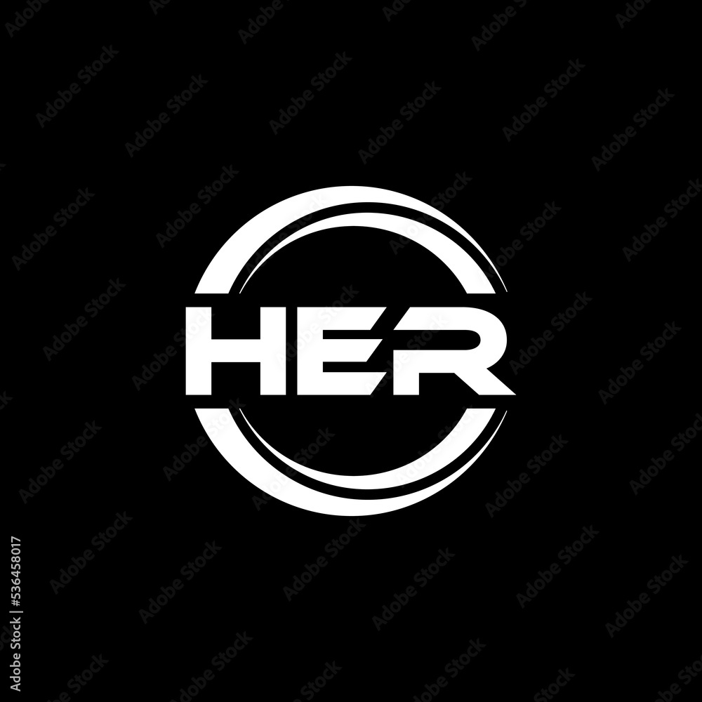 HER letter logo design with black background in illustrator, vector logo modern alphabet font overlap style. calligraphy designs for logo, Poster, Invitation, etc. HER letter logo design with black background in illustrator, vector logo modern alphabet font overlap style. calligraphy designs for logo, Poster, Invitation, etc.