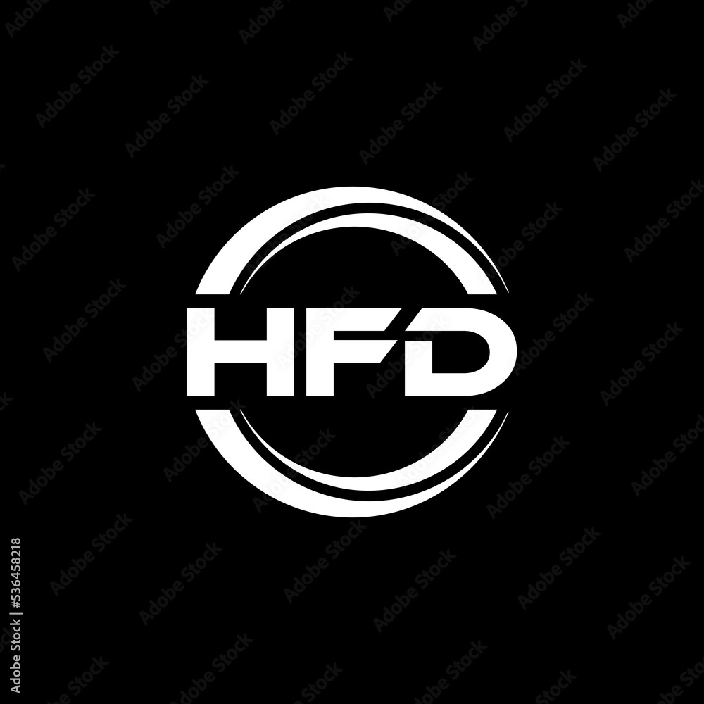 HFD letter logo design with black background in illustrator, vector logo modern alphabet font overlap style. calligraphy designs for logo, Poster, Invitation, etc. HFD letter logo design with black background in illustrator, vector logo modern alphabet font overlap style. calligraphy designs for logo, Poster, Invitation, etc.