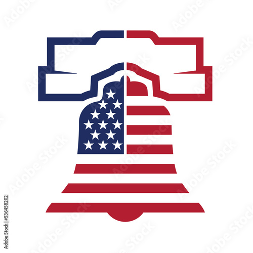 liberty bell logo vector photo