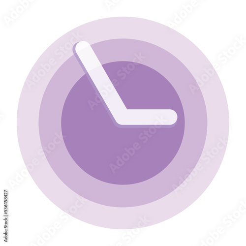 glassmorphism purple clock
