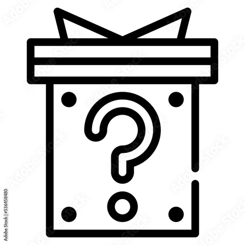 surprise box chest simple line icon