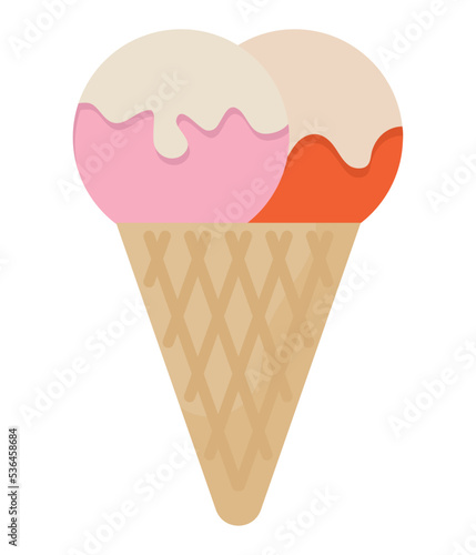 ice cream on cone