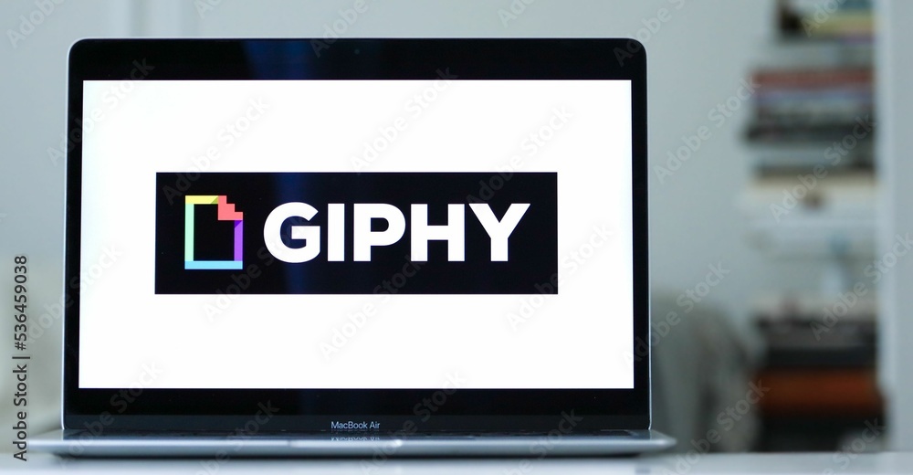 Logo of Giphy, an American search engine allowing users to search for ...