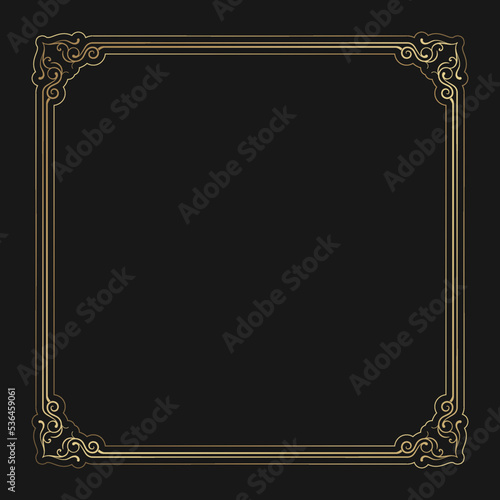 gold vintage frame border ornament