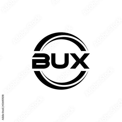 BUX letter logo design with white background in illustrator  vector logo modern alphabet font overlap style. calligraphy designs for logo  Poster  Invitation  etc.