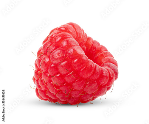 Solitary raspberry isolated on transparent png photo