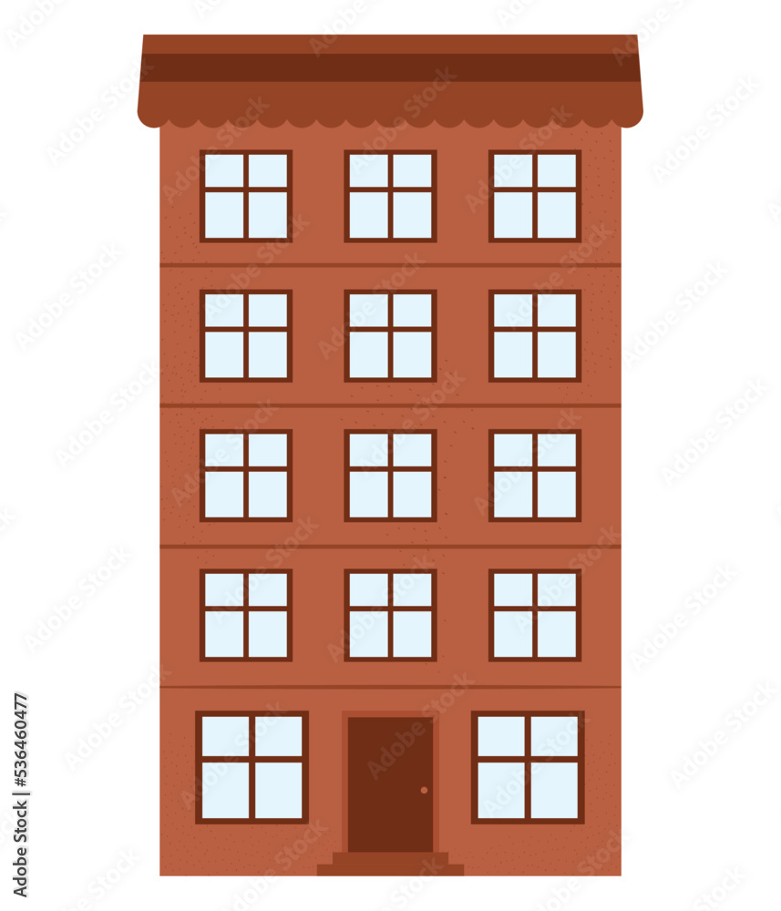Naklejka premium flat red building