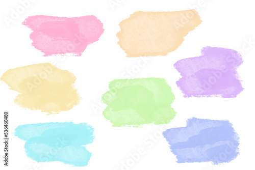 abstract watercolor hand drawn background in various color