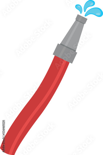 Vector illustration of a hose with water drops