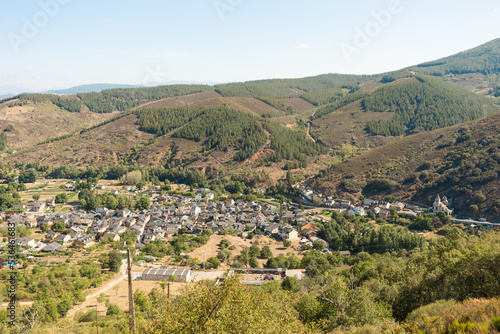 Aerial views of a rural town in Spain photo