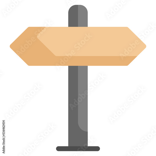 road signboard flat icon