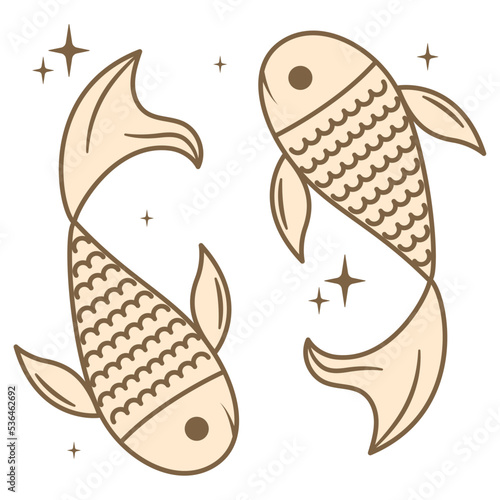 beige pisces constellation
