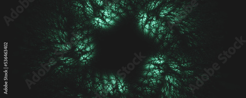 circular glowing green wing feather texture