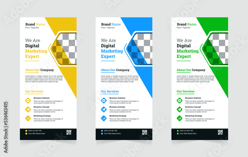 Modern business dl flyer or rack card design templates 
