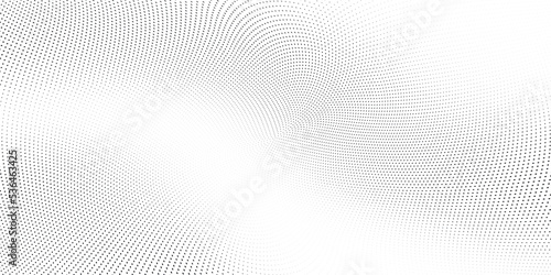 Fototapete Light gradient halftone dots grunge wide background