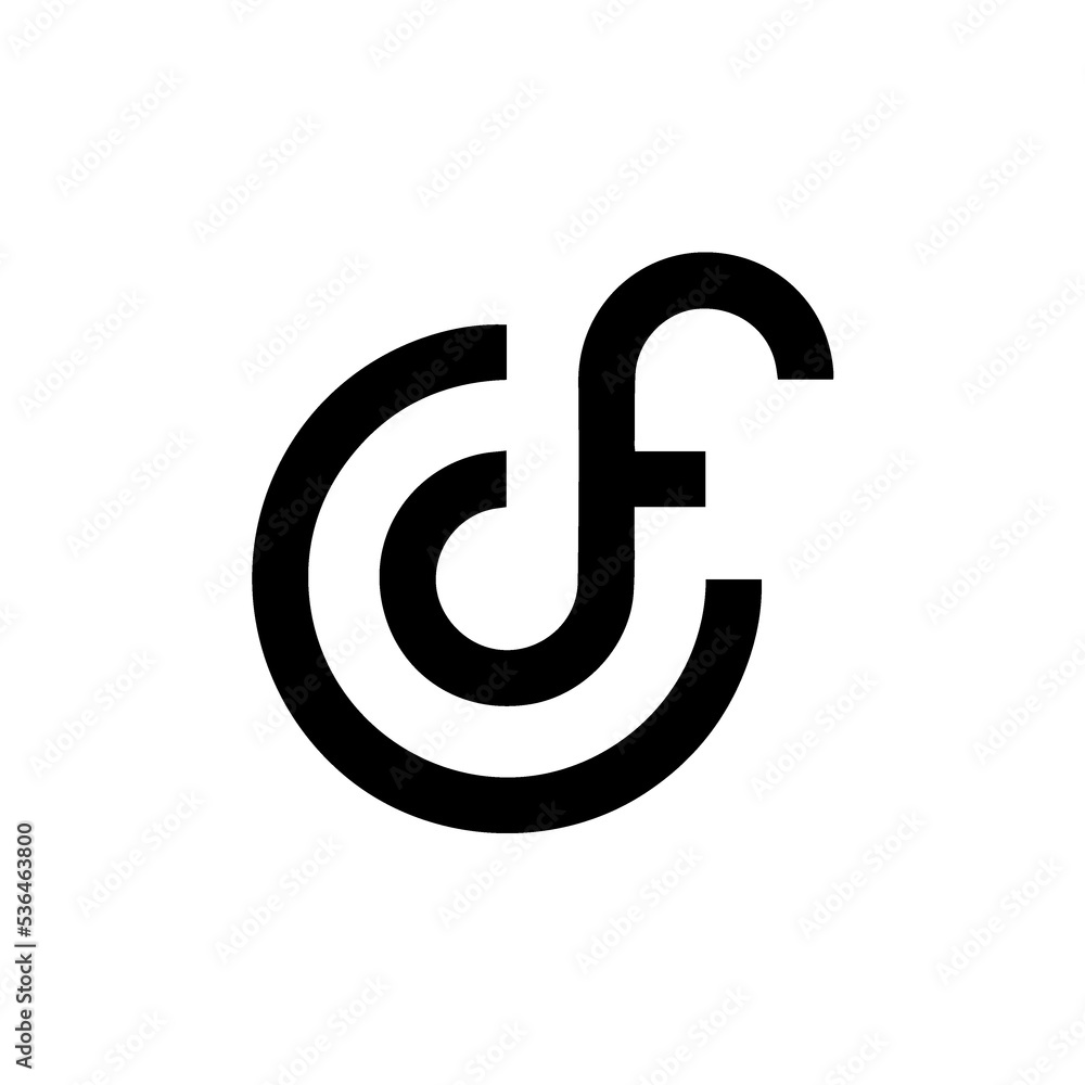 the letters DF. vector logo monogram alphabet minimalist design the letters DF. vector logo monogram alphabet minimalist design