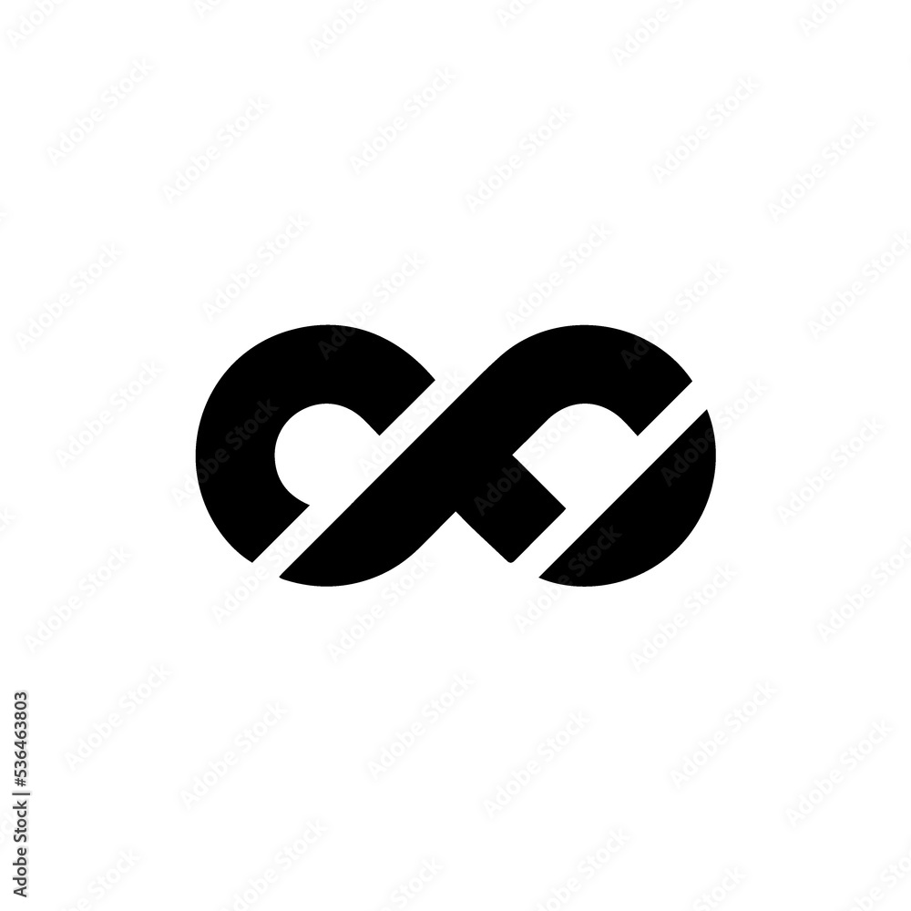 the letters CF. vector logo monogram alphabet minimalist design the letters CF. vector logo monogram alphabet minimalist design