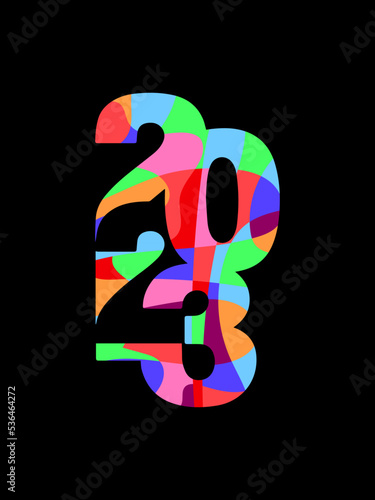 2023 typography vector  art