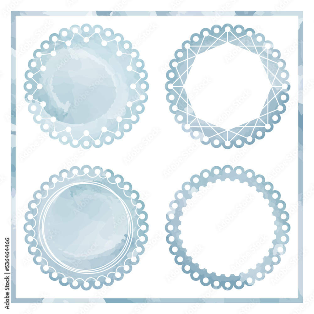 Blue Lace Frames without text. Vector illustration Blue Lace Frames without text. Vector illustration