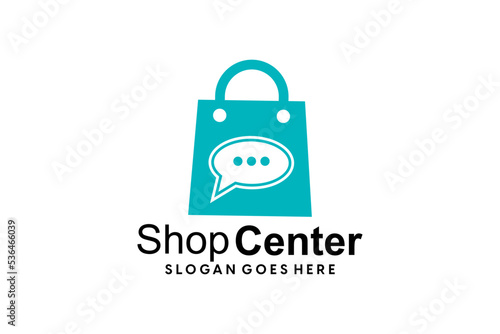 Online Shop Logo Design Concept. Online Shopping center Logo Vector. Online Store and gifts symbol.