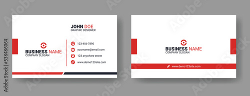 An elegant and simple business card design template. A clean and professional business card design template, visiting card