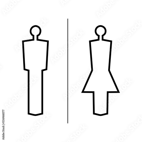 Vector sign of male or female restroom or bathroom icon. Pictograms or toilet icons or couples for men and women. Ladies and boy symbols on a white background. Vector illustration. World toilet day