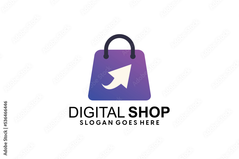 Online Shop Logo Design Template vector Online Shop Logo Design Template vector