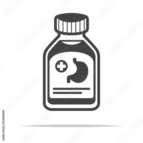 Stomach medicine icon transparent vector isolated