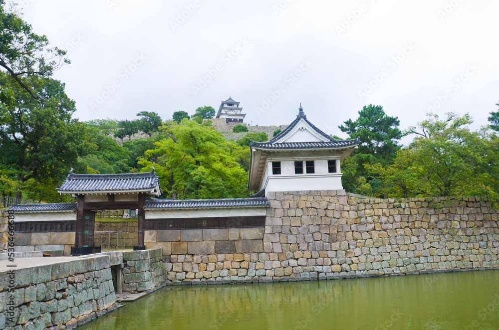 Marugame castle in Marugame town, Kagawa prefecture, Shikoku, Japan. Marugame castle in Marugame town, Kagawa prefecture, Shikoku, Japan.