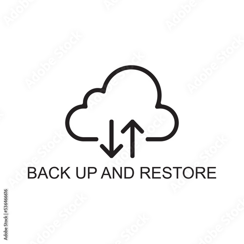 back up and restore icon , cloud icon
