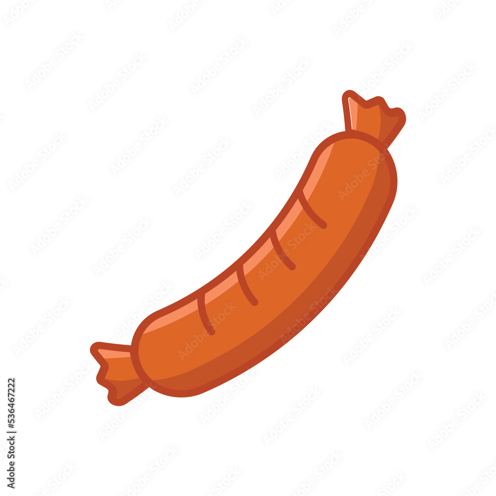sausage icon vector design template in white background sausage icon vector design template in white background