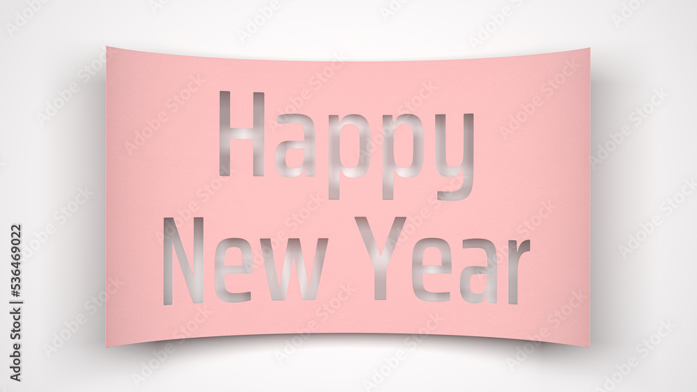Paper note happy new year Paper note happy new year
