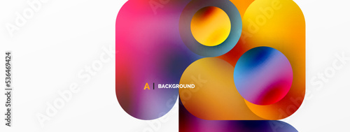 Round shapes and circle geometric abstract background. Vector Illustration For Wallpaper, Banner, Background, Card, Book Illustration, landing page © antishock