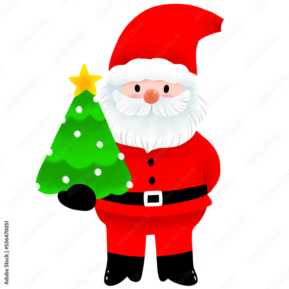 Cartoon cute Santa claus on Christmas clipart. Cartoon cute Santa claus on Christmas clipart.