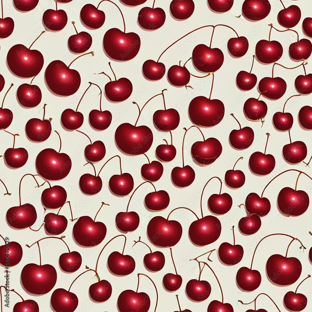 Cherry patern illustration seamless design vector on a white background Cherry patern illustration seamless design vector on a white background