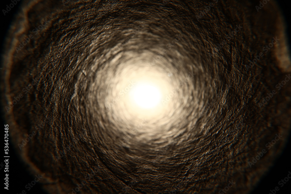 abstract pipe inside light tunnel pipeline background hole - obrazy, fototapety, plakaty 