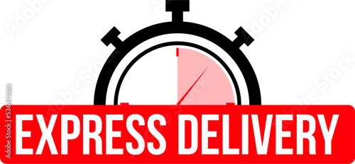Express Delivery. Stopwatch. Vector illustration