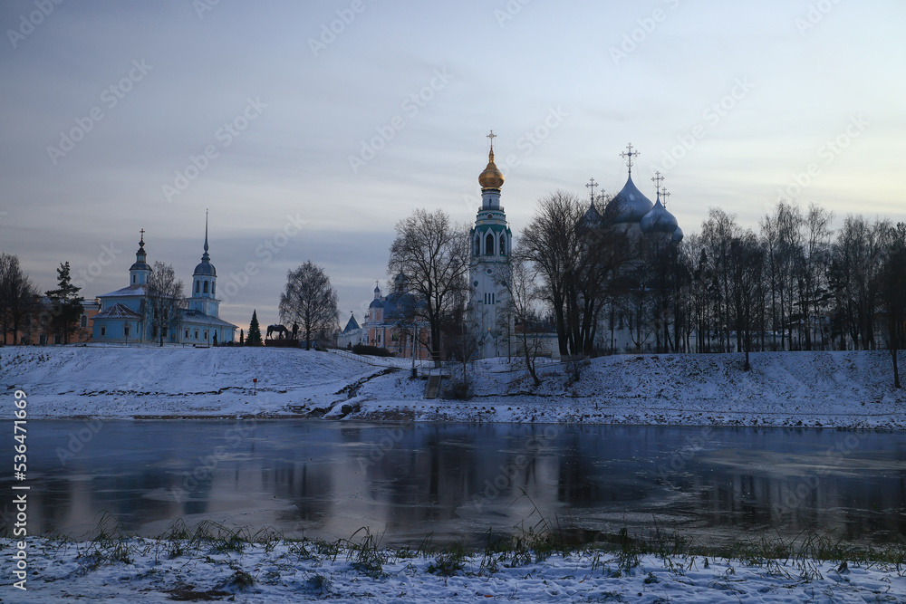 vologda church landscape russia religion orthodoxy panorama