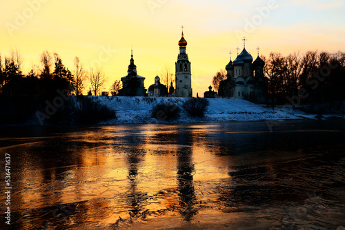 winters in vologda river landscape cathedral orthodox christmas russia