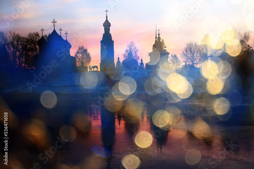 winters in vologda river landscape cathedral orthodox christmas russia