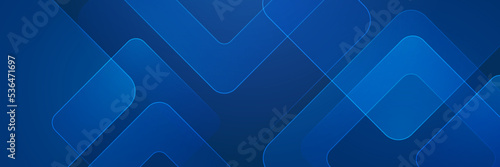 Minimal geometric blue banner background abstract design. Vector abstract graphic design banner pattern background template.